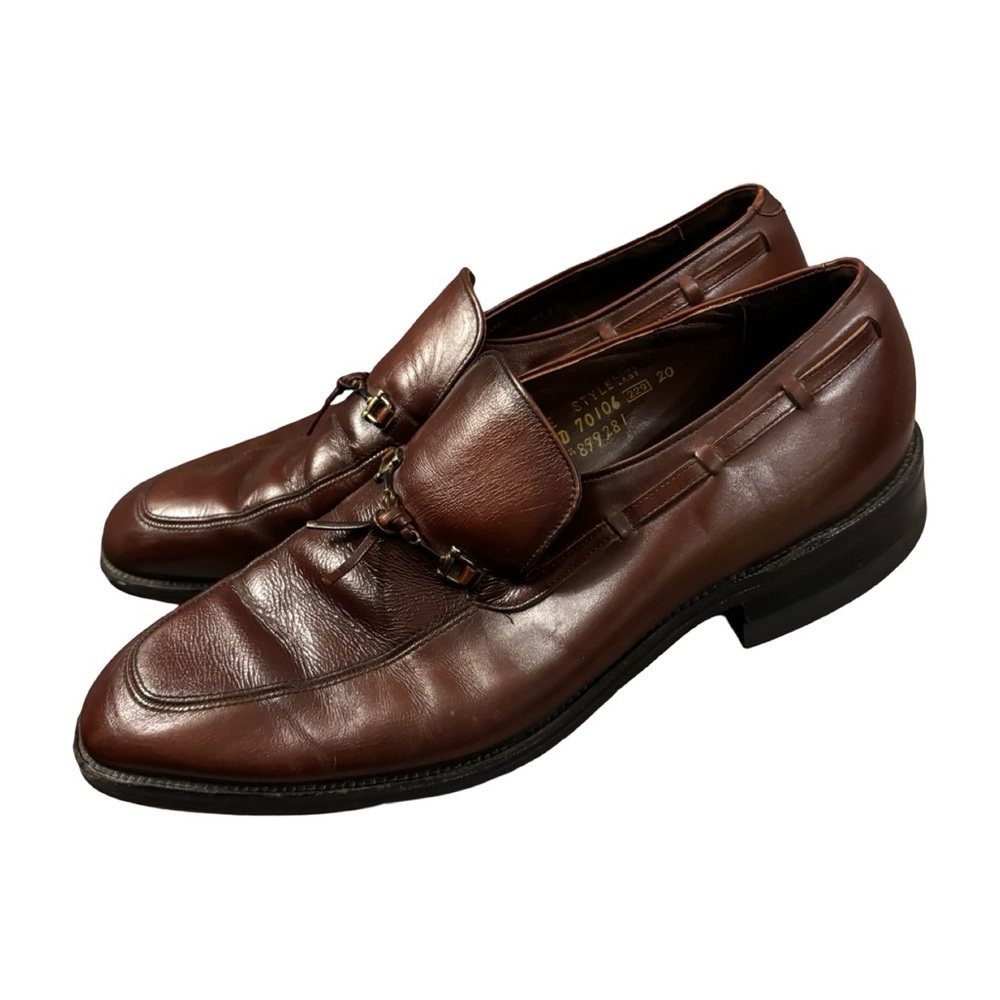 Vintage Quality Leather Brown horsebit Men's Slip-On Dress Loafers Size 11